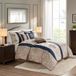 Madison Park Donovan Navy Blue King Size Alternative Bedding Set