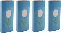 Svenska Living Radiatorbak luchtbevochtiger/waterverdamper - 4 st - 20 x 8 cm - blauw - porselein