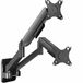 VIVO MOUNT-V002G pneumatische in hoogte verstelbare muurbeugel voor twee schermen van 43,2 tot 27 inch zwart