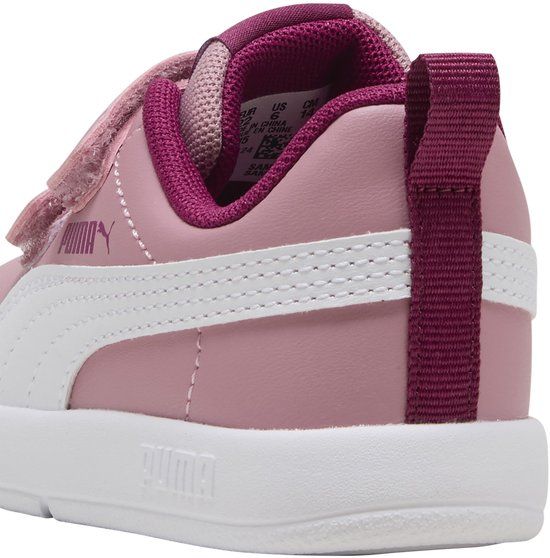 PUMA Courtflex V3 V inf Lage sneakers Kinderen Roze/Wit Maat 22