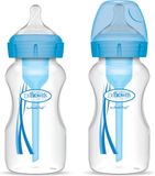 Dr. Brown's Options+ Anti-Colic Babyfles - Brede halsfles - 270ml - Blauw - 2 stuks