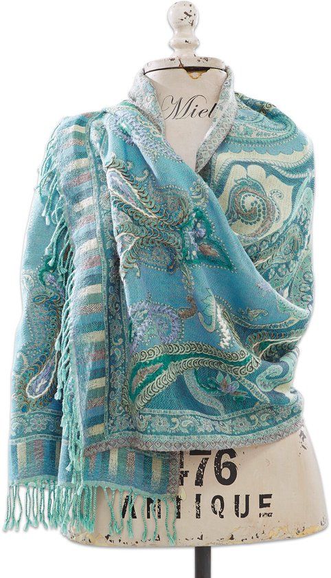 LOBERON Sjaal Carol blauw