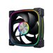 Noua Lips 120 mm PWM Behuizingsventilator, ARGB-verlichting, aluminium axiaal design, snelheid 1800 tpm, stille ventilator voor pc en computer, volledige compatibiliteit, zwart