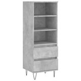 vidaXL Hoge kast, betonkleur, 40x36x110 cm, houtvezelplaat