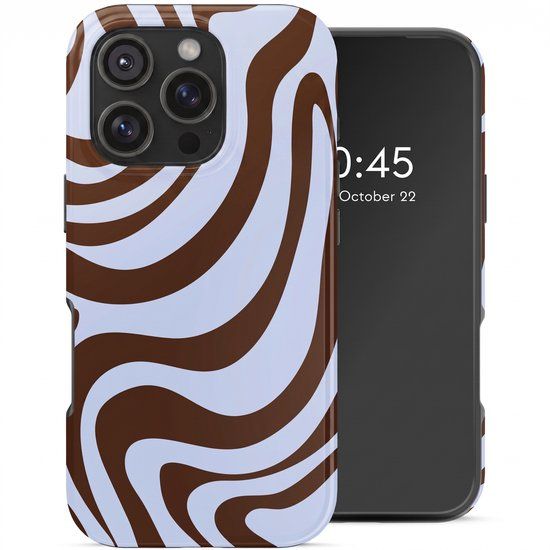 Selencia Hoesje - Geschikt voor Apple iPhone 17 Pro - Backcover geschikt voor MagSafe - Dream Swirl Chocolate