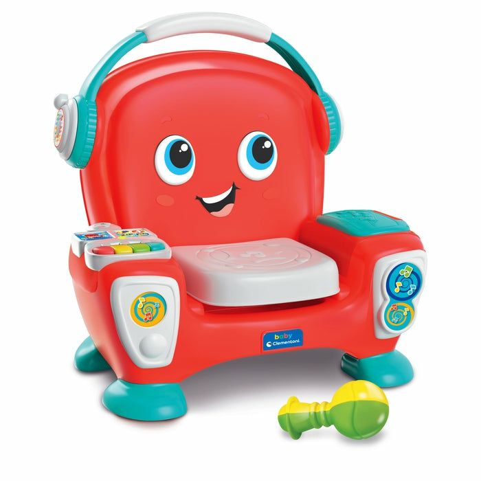 Clementoni Baby Music Chair - Red Musical Toy for Toddlers 1-3 Years