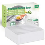 KitchenBoss 120 Stuks Vacuümzakken voor Voedselverpakking 20x30cm, 175µm Dikke Diepvrieszakken