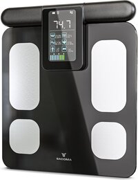 Sacoma Ultra Weegschaal Personenweegschaal Digitaal - USB Oplaadbaar - Slimme Weegschalen met 28x Lichaamsanalyse - Incl. App en Handvat