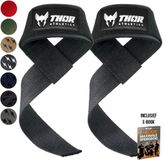 Thor Athletics Lifting Straps - Krachttraining Accessoires - Powerlifting Straps - Deadlift Straps - Zwart - Inclusief E-Book - One Size