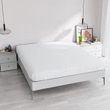 Hoeslaken Elegant Hoeslaken, 35 cm, Wit, voor Tweepersoonsbed