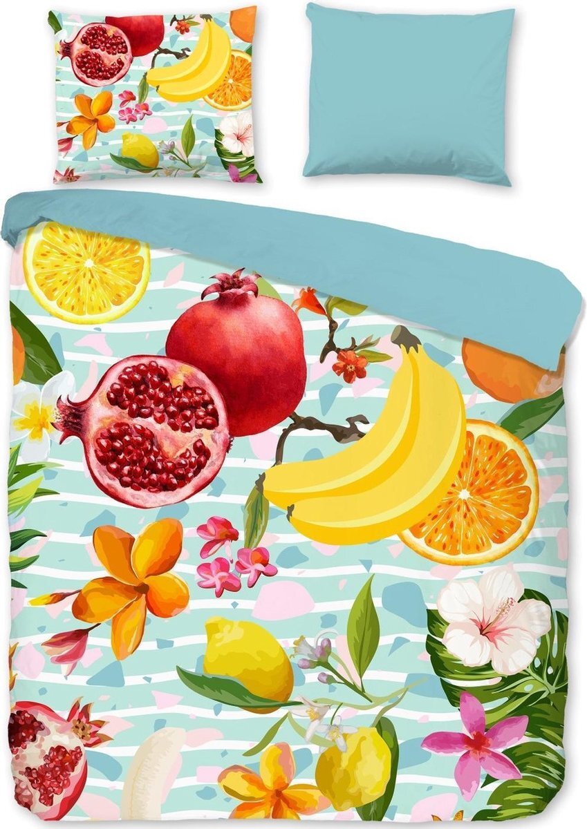 Good Morning Fruities - Dekbedovertrek - Lits-jumeaux - 240x200/220 cm + 2 kussenslopen 60x70 cm - Multi kleur