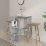 Maison Exclusive Tabouret de bar avec étagère, gris Sonoma, 100x50x101,5 cm