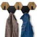 Kledinghaken, Hout & Woonaccessoires Zeshoekige Muurkapstok Houten Eiken Zwart Design Modern