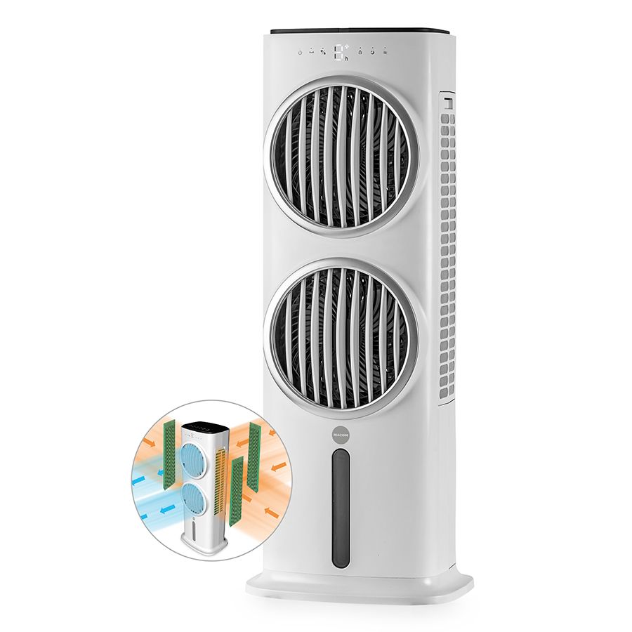 Macom Enjoy & Relax Estate Power Double Wind - Luchtkoeler - 100 m³ - Wit