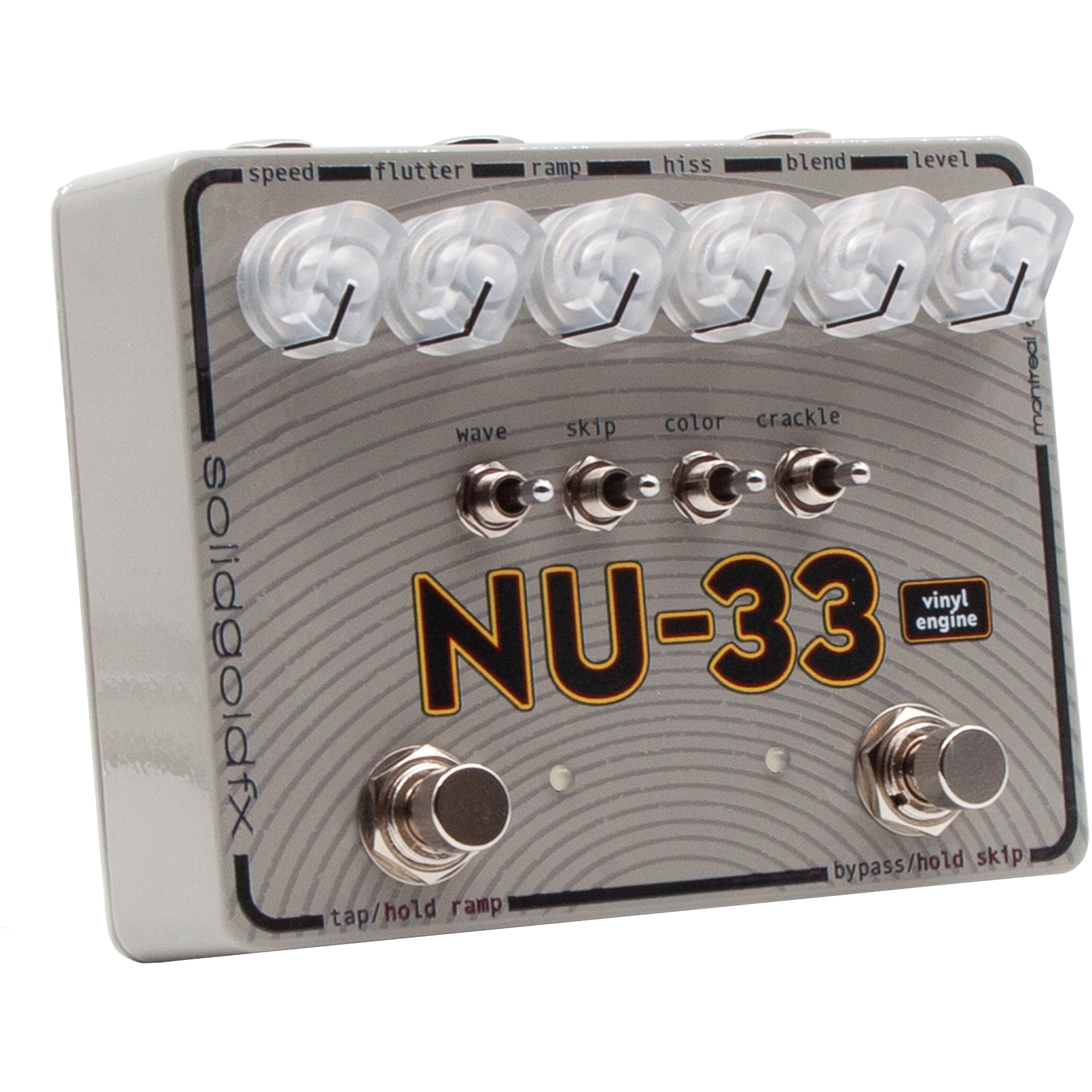 SolidGoldFX NU-33 Vinyl Engine Chorus/Vibrato pedal with integrated noise generator