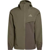 adidas Homme Terrex Multi 2 Layer Climaproof Rain Coat, olive strata/shadow olive/tent green, M