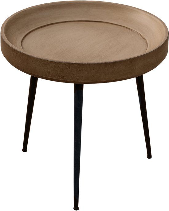 Lewis & Loft Bijzettafel Luus - FSC® Mangohout - Rond ø40 cm - Mat bruin
