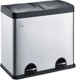 SVITA T2X24 poubelle 48l - acier inoxydable corbeille à papier poubelle 48L argent