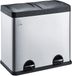 SVITA T2X24 poubelle 48l - acier inoxydable corbeille à papier poubelle 48L argent