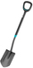 Gardena ErgoLine Puntspade Schop - Zwart - Stalen Schop met D-vormige Handgreep