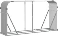 vidaXL Rangement de bois de chauffage 180x45x100 cm acier galvanisé gris clair