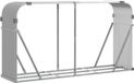 vidaXL Rangement de bois de chauffage 180x45x100 cm acier galvanisé gris clair
