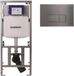 Geberit Inbouwreservoir UP320 met QeramiQ metal bedieningsplaat - dualflush - rechthoekige knoppen - metaal gunmetal