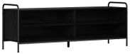 Syfax Zwart eiken Tv-meubel 140 x 39,5 x 50 cm Bewerkt hout