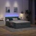 Maison Exclusive - Cadre de lit ottoman avec matelas, gris foncé, 140x190 cm, velours
