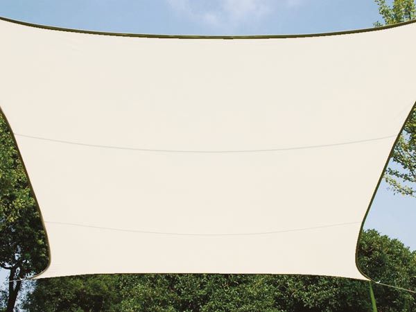 Perel GSS4320CR Schaduwdoek Rechthoekig Crème 200x300cm Polyester 160 g/m²