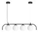 Opviq Elegante zwarte kroonluchter, verstelbare hoogte 30-120 cm, metalen behuizing, 4 x E14 Max 40 W, diameter 15 cm, perfect voor moderne woonruimtes, stijlvol en functioneel design