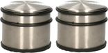 Sans marque 2x Butée de porte - Chrome - Pour intérieur et extérieur - Acier inoxydable