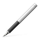 FABER-CASTELL Essentio vulpen metaal mat, penpunt EF, zilver