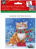 Grafix Maak je eigen Kerstkaarten Diamond Painting, 2st.