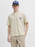 Jack & Jones T-shirt Jornorrebro Typo Tee Ss Crew Neck N 12282898 Antique White Mannen Maat - L