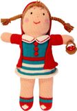 Global Affairs Knuffel gebreide pop Roos 36 cm biologisch katoen
