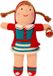 Global Affairs Knuffel gebreide pop Roos 36 cm biologisch katoen