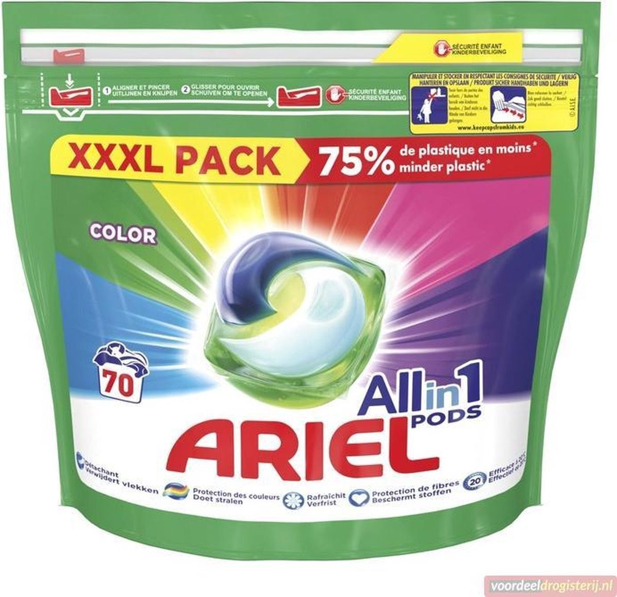 Ariel All-in-1 Pods - Color - 70 stuks / wasbeurten - XXXL Pack