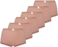 sloggi Dames shorts slip 6 pack GO Crush cameo brown