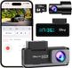 Olvy K802 Dual Dashcam - 4K - Full HD - Vision nocturne - Avec 64 Go de SD - Noir/Gris