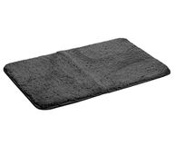 Amago - 100% Polyester microvezel fleece vloerkleed, 50 x 80 cm - Antraciet