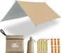 Tarp de camping – 5 x 3 meter, zeil léger pour hamacs avec protection contre la pluie, protection UV, comme auvent ou comme tapis de sol extérieur