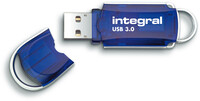 Integral 32GB USB3.0 DRIVE COURIER BLUE UP TO R-100 W-30 MBS INTEGRAL 32 GB