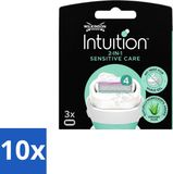Wilkinson Intuition Sensitive Care Lames de rasoir - 3 lames par paquet - Lot économique