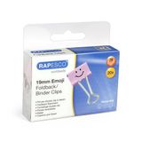 Rapesco 1349 19 mm Papierklemmen met Grappige Gezichtjes, Roze, 20 Stuks
