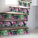 Ambiance Sticker Zelfklevende trap, tegels, trap, tropisch, Uvita, zelfklevend, voor trappen, cementtegels, 2 strepen, 38 x 133 cm