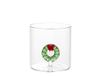 H&H Christmas Miniatures, set van 12 cilindrische glazen van borosilicaatglas, 12 verschillende kerstdecoraties, vaatwasmachinebestendig