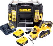 DeWalt DCP 580 P2 raboteuse sans fil 18 V 82 mm + 2x batterie 5,0 Ah + chargeur + TSTAK