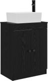 vidaXL Meuble sous vasque noir 54 x 35 x 83 cm Bois modifié