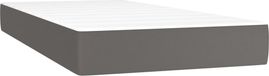 Matelas à ressorts ensachés medium 80x200x20 cm similicuir gris
